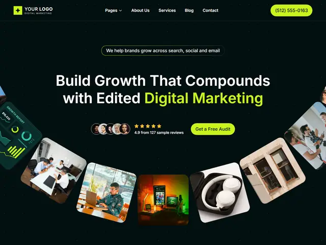 Full-page screenshot of the Loop & Ladder digital marketing website